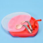 Silicone plate integrated children's tableware