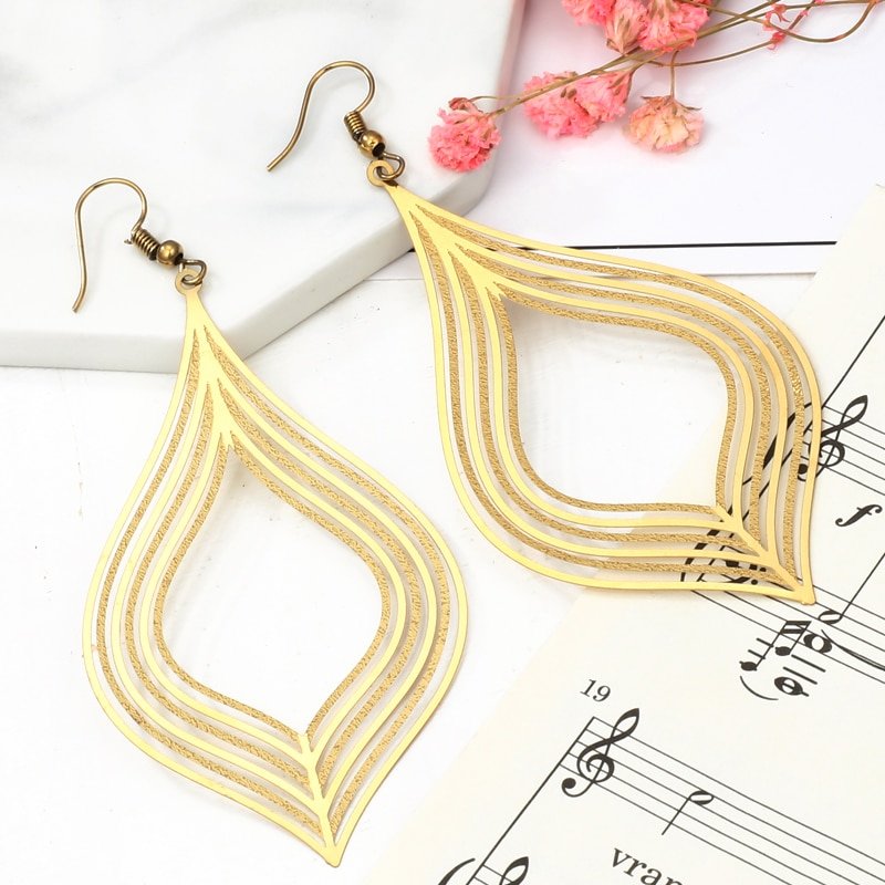 Personalized Striped Frosted Vintage Earrings - Image 2