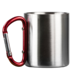 Portable Stainless Steel Cup For Camping Traveling Outdoor Cup With Handle Carabiner Climbing Backpacking Hiking Cups