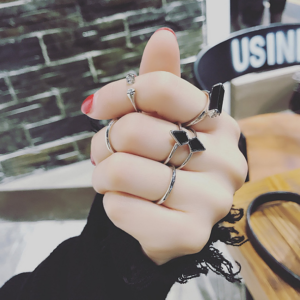 New personality arrow five-piece ring 5 piece set ring index finger joint ring fashion wild female