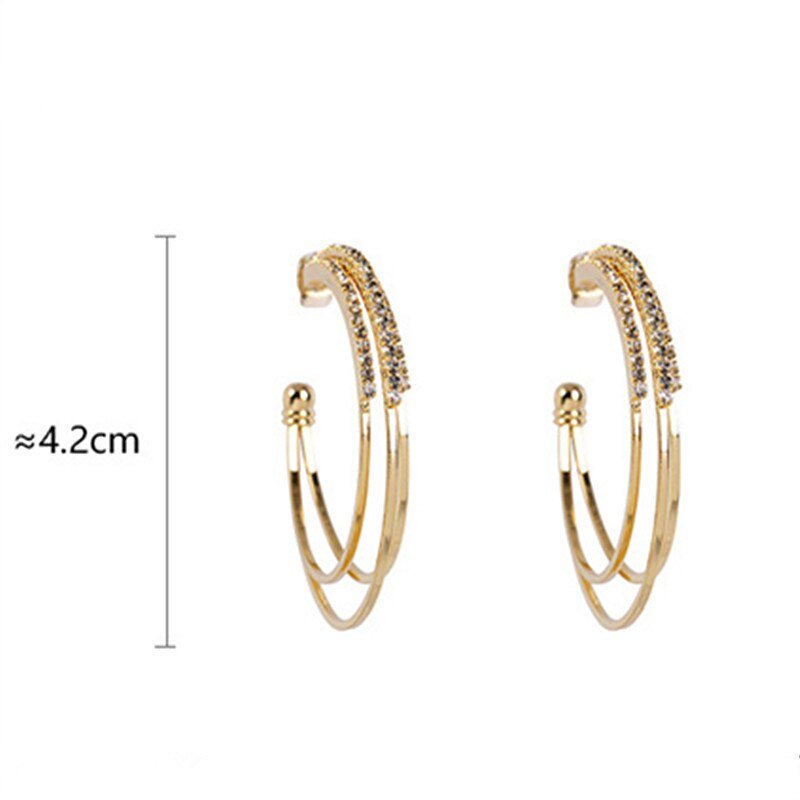 925 silver needle trend wild big circle earrings - Image 10