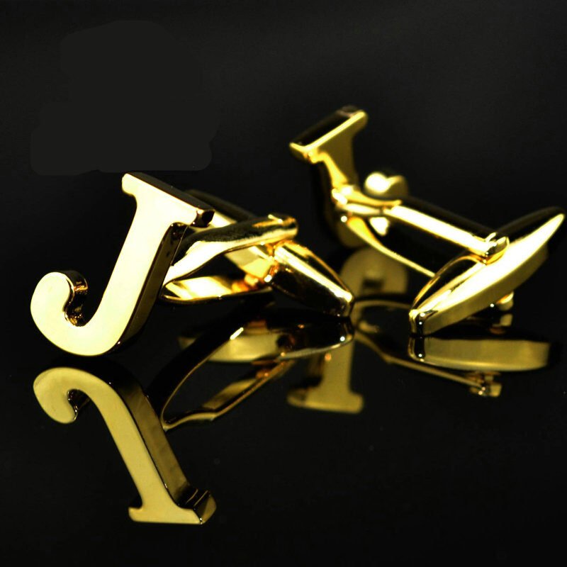 English alphabet cufflinks cuff nails men's French buttons - Image 4