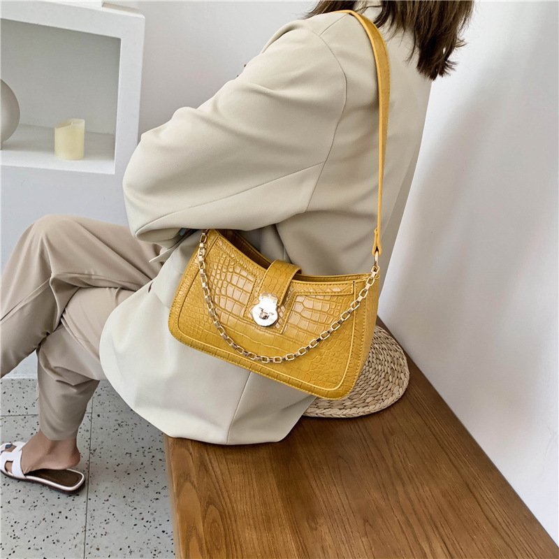 Women's bag new Korean version chain armpit bag baguette chain shoulder bag - Image 2