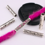 10 Pcs / Lot silver metal hollow hair braid