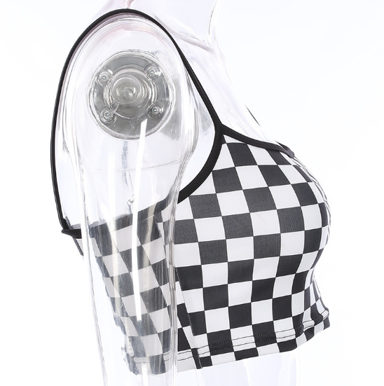 Black and white check camisole - Image 2