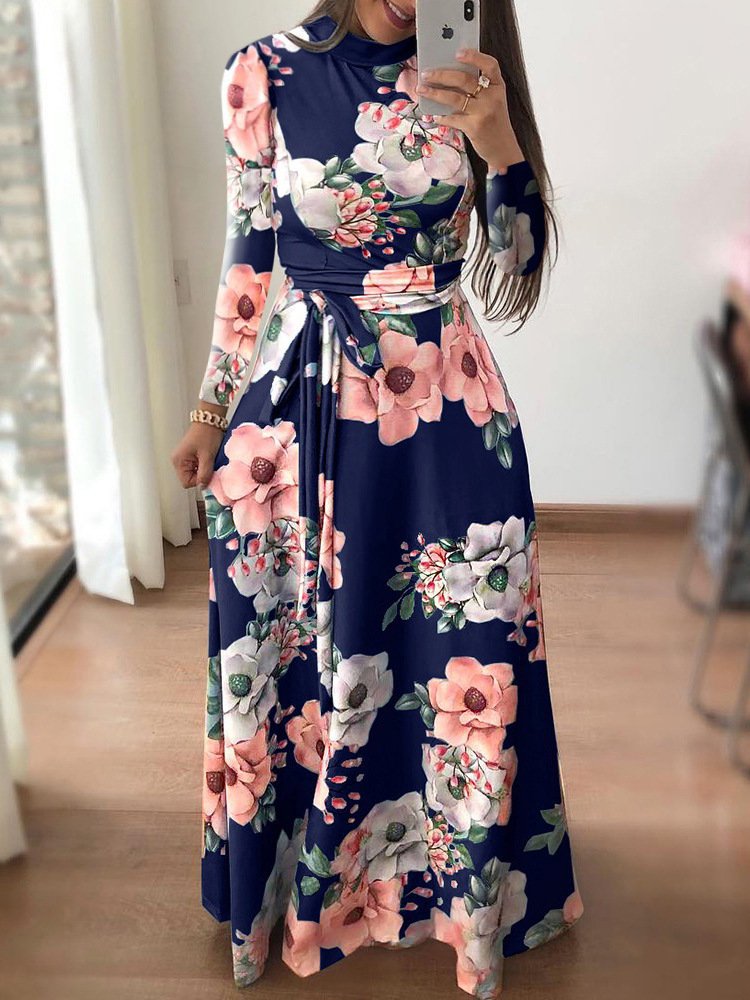 Printed tie dress - Image 8