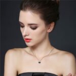 Black AwnS 925 Sterling Silver Necklace Butterfly