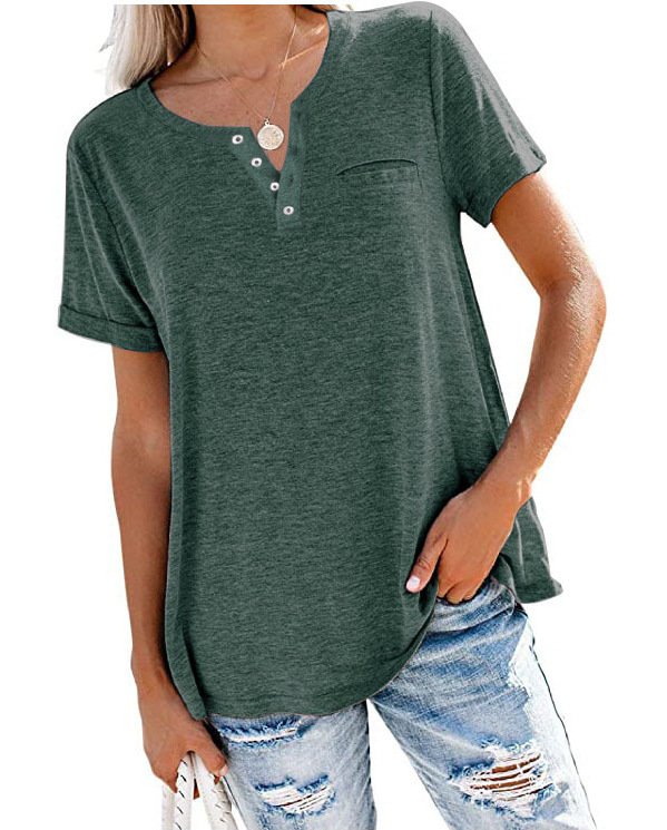 Casual Solid Color Round Neck Loose Long Sleeve T-Shirt