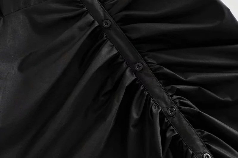 Niche Design Pleated Single-Breasted Hip Skirt - Image 4
