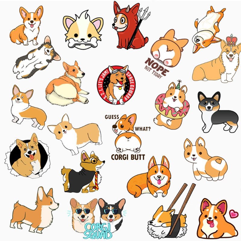 50 cute and adorable Corgi stickers - Image 4