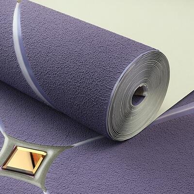 Gray diamond-studded deerskin velvet thickened wallpaper - Image 6
