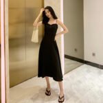 Temperament mid-length dress