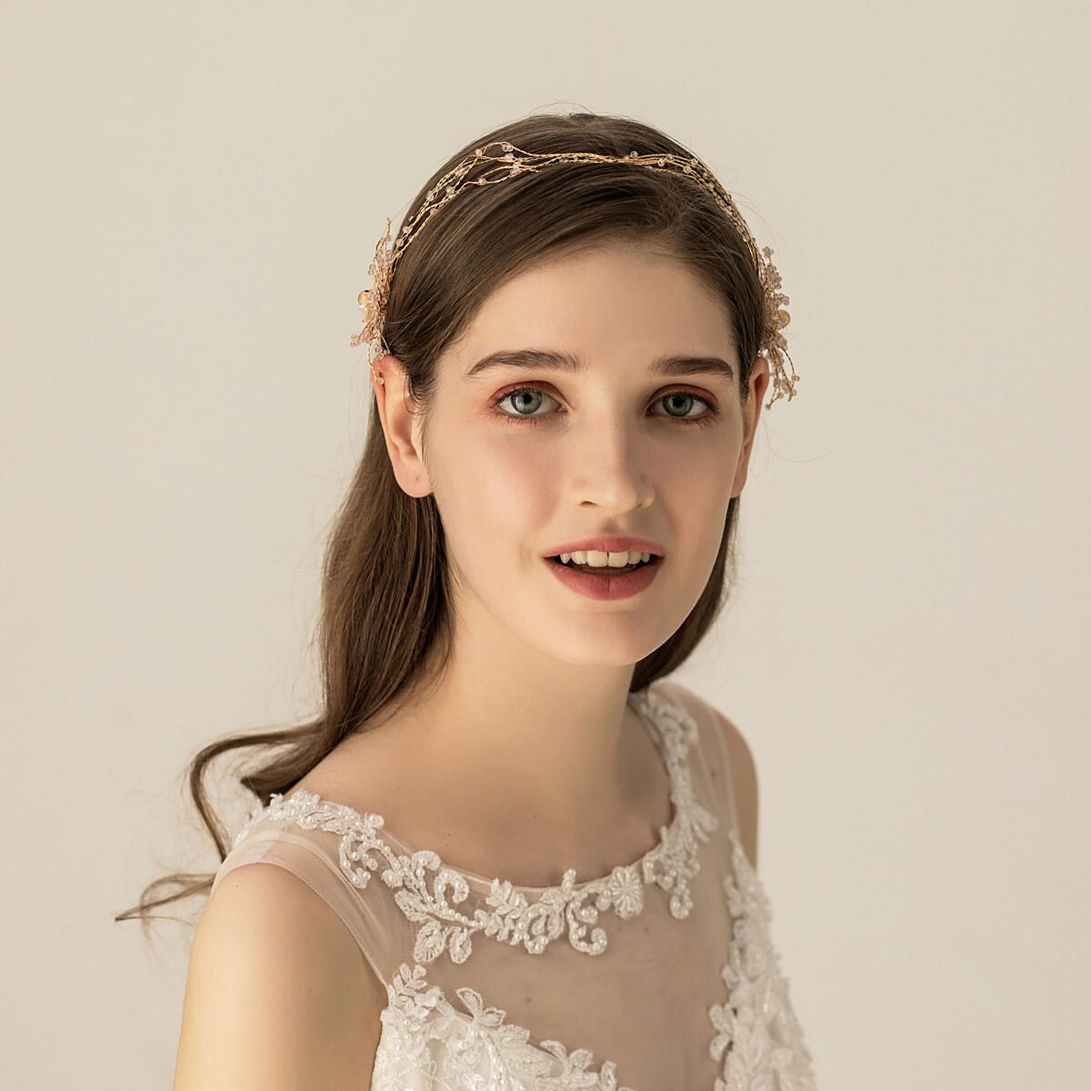 Beaded bridal headband hair accessories - Image 4