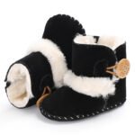Plush warm and non slip baby walking shoes