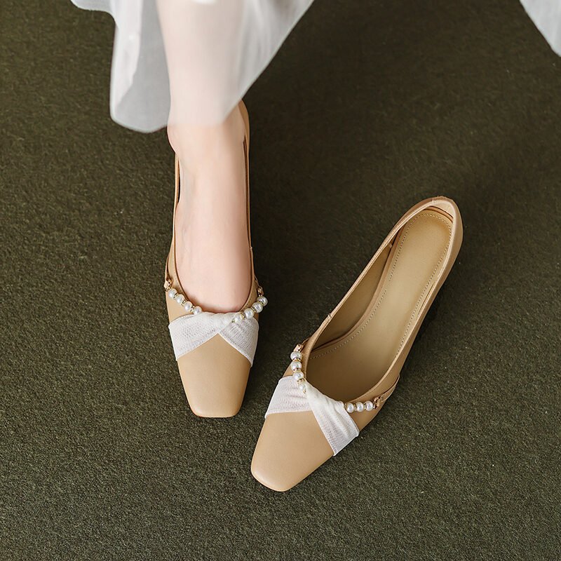 Elegant Pearl Decoration Fashion Lady's Shoes - Image 5