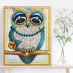 Mit Perlen - Die Eule 2 - Diamond Painting