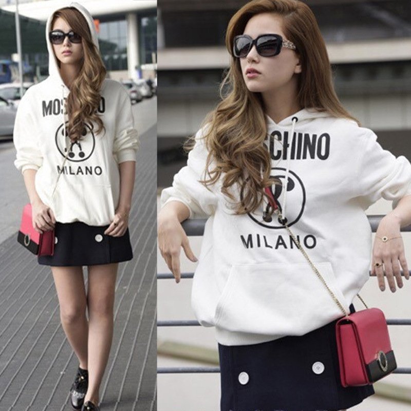 Letter printed hooded sweater - Image 3