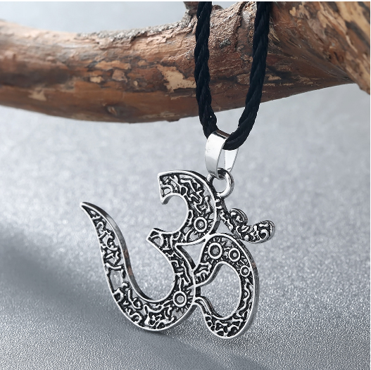 OM Halskette Ohm Schmuck OM Charme Yoga Schmuck Frauen Silber Ethnische Halskette Meditation Yoga Schmuck Bijoux Femme - Image 4