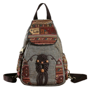 Women's bag shoulder bag canvas retro small backpack China wind small backpack travel backpack