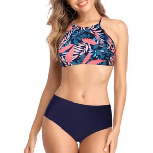 Split print bikini