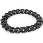 Titanium Steel Men's Black Bracelet