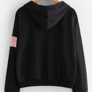 Flag print long sleeve women's sweater