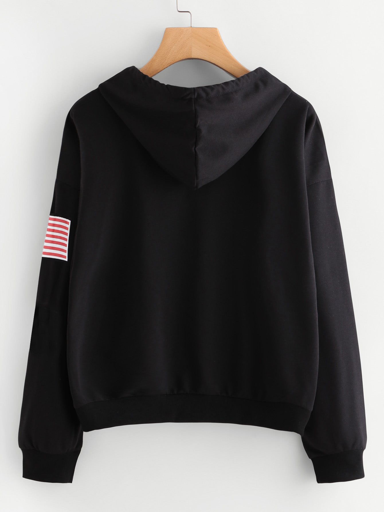 Flag print long sleeve women's sweater