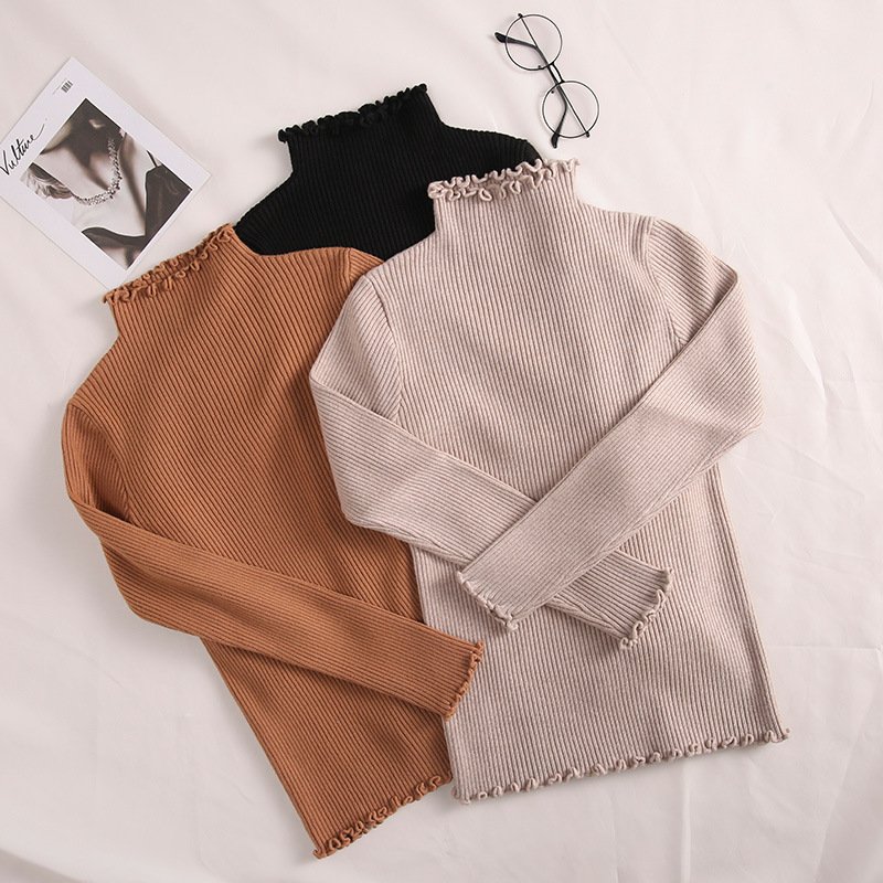 Slim turtleneck long sleeve sweater - Image 3