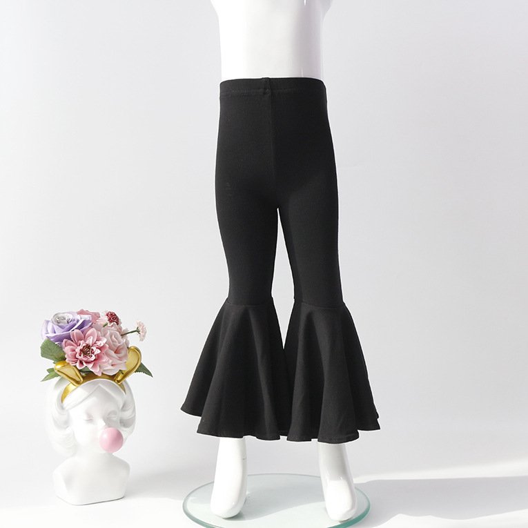 Children's Bottoming Stretch Cotton-trimmed Oversized Flared Trousers - Image 8
