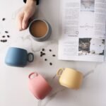 Macaron Ceramic Coffee Home Couple Mark Teacup