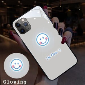 Compatible with Apple , Smiling face to flash mobile phone case