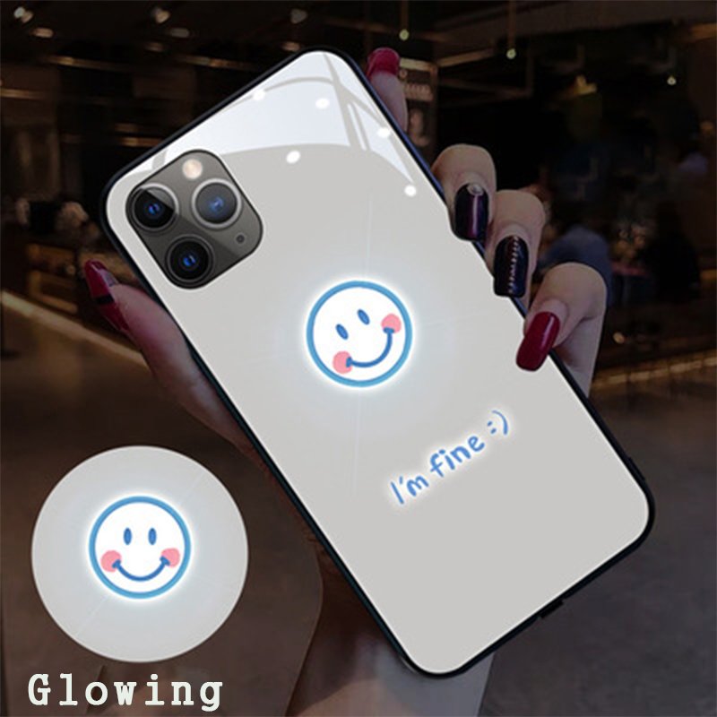 Compatible with Apple , Smiling face to flash mobile phone case