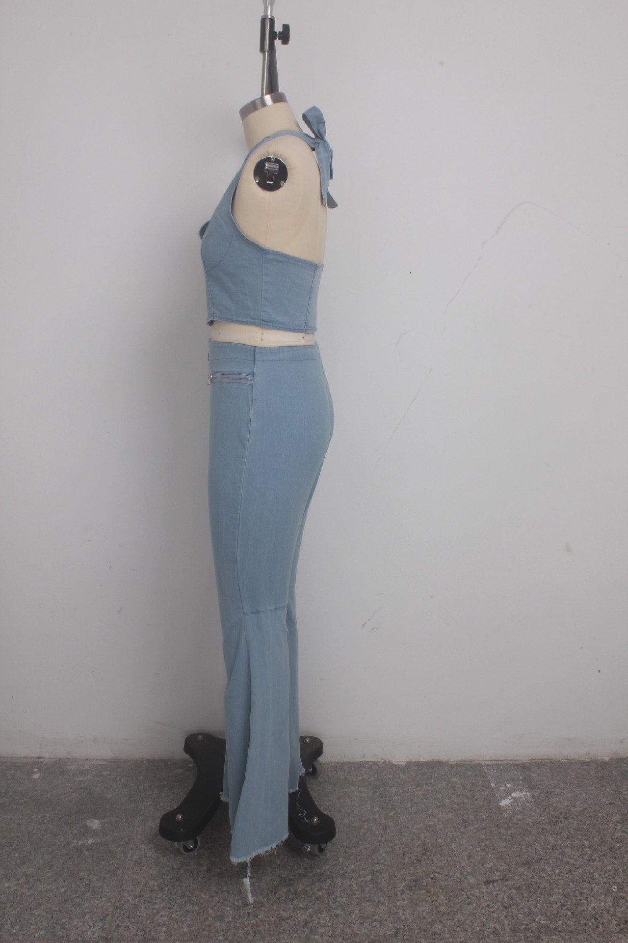 Frosted washed denim suit - Image 7