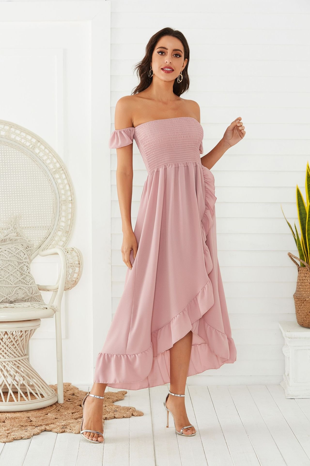 Sexy Cotton Brassiere Back Halter Dress - Image 6