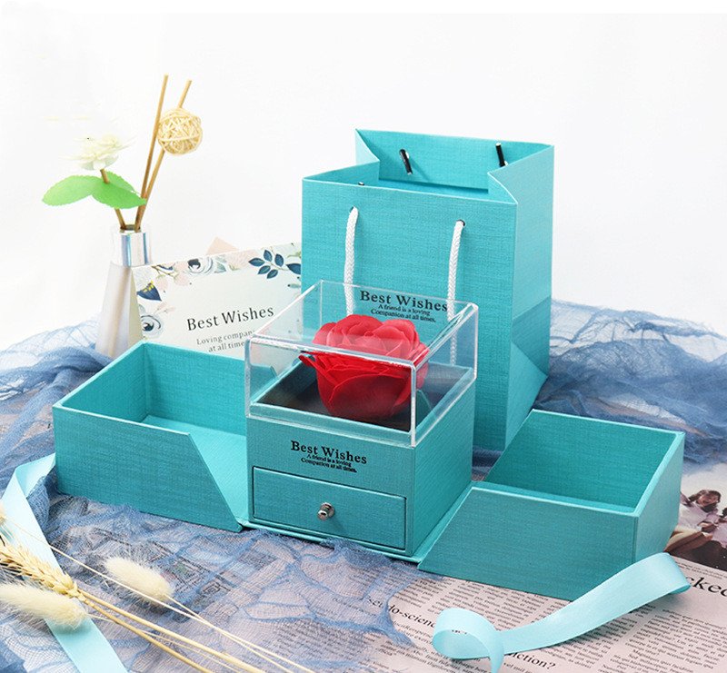 Transparent Acrylic Double-Door Jewelry Box - Image 2