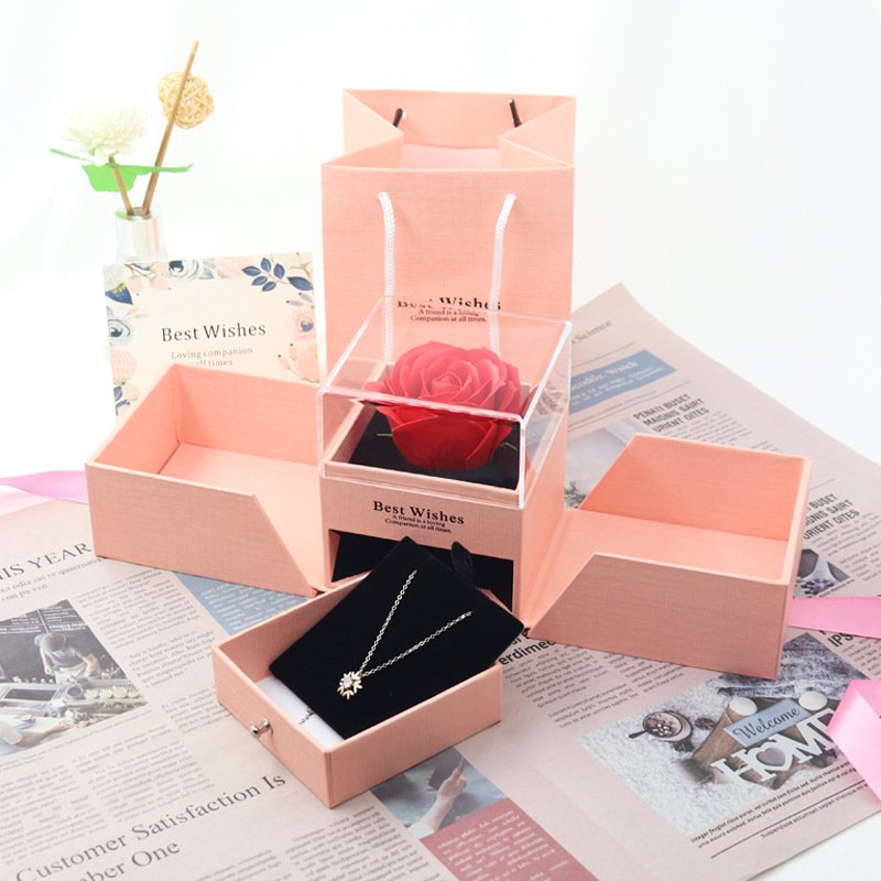 Transparent Acrylic Double-Door Jewelry Box - Image 11