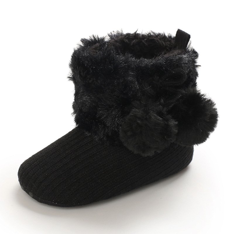 Cute princess wool ball cotton shoes - Image 6