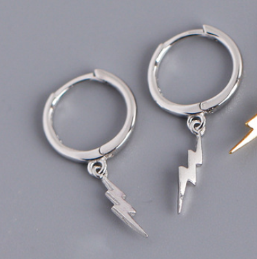 Lightning earrings female sterling silver tide earring temperament earring earrings - Image 3
