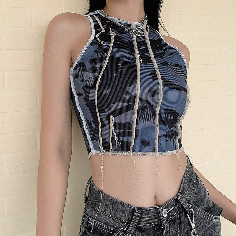 Fashion Brand Girl American Street Slim Sleeveless Vest Women All-Match Thin - Image 4