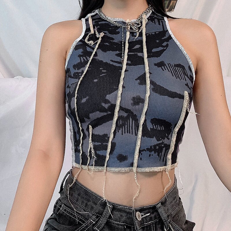 Fashion Brand Girl American Street Slim Sleeveless Vest Women All-Match Thin - Image 5