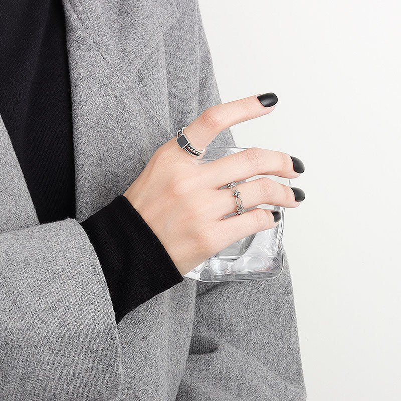 Cross Twist Ring Hollow Personality Geometry - Image 3