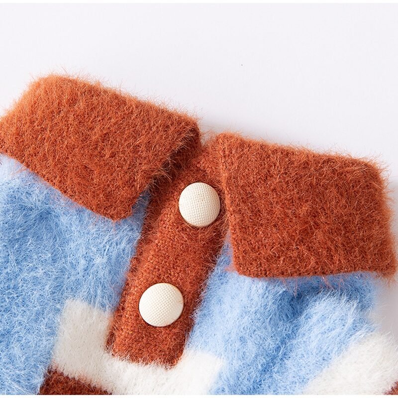 Little Dog Clothes For Autumn And Winter, Small Dog For Winter Warmth, Teddy Bichon Frise POLO Collar Pet Winter Two-legged Sweater - Image 3
