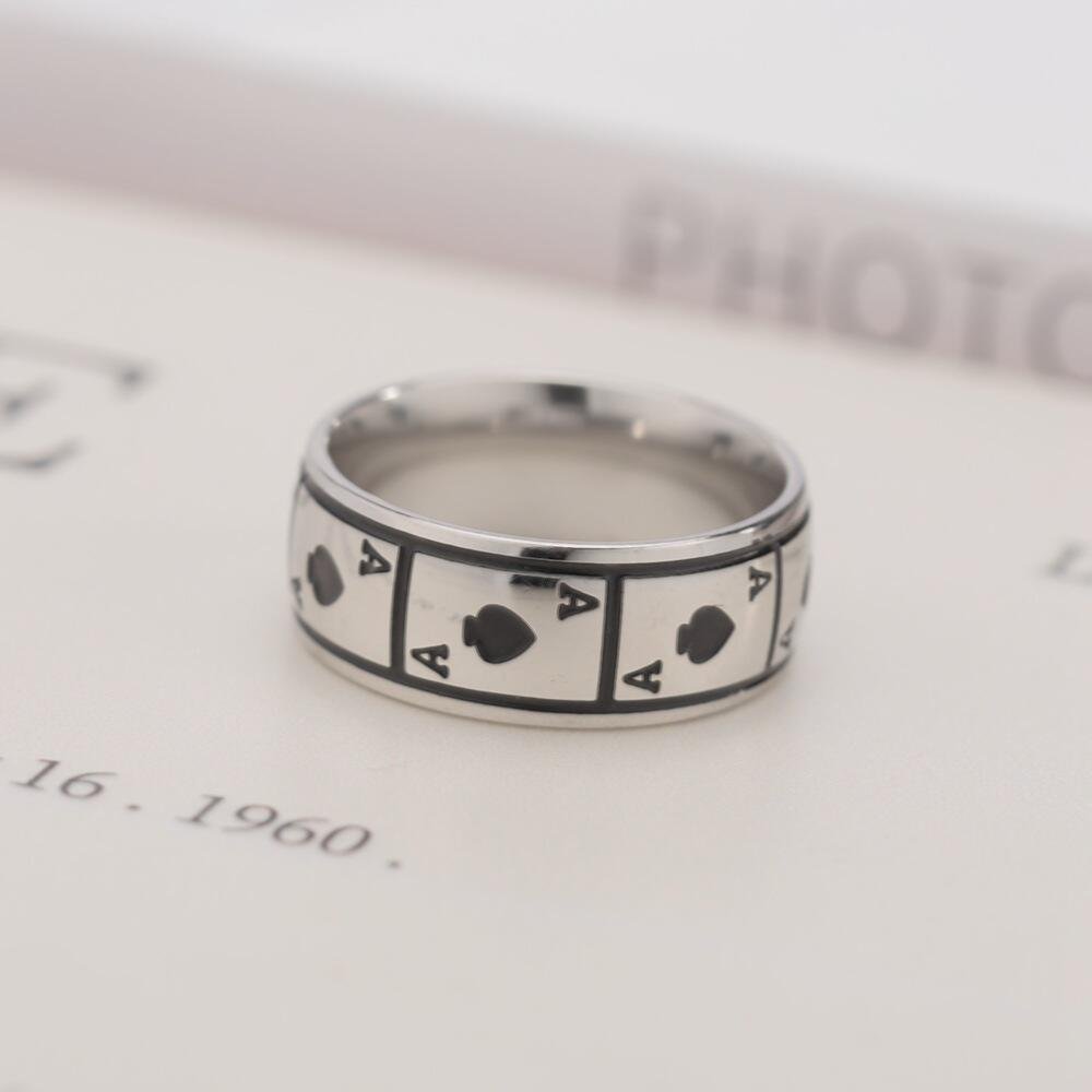 Lucky Black Peach A Titanium Steel Ring - Image 5