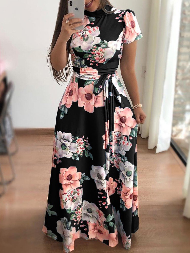 Printed tie dress - Image 2