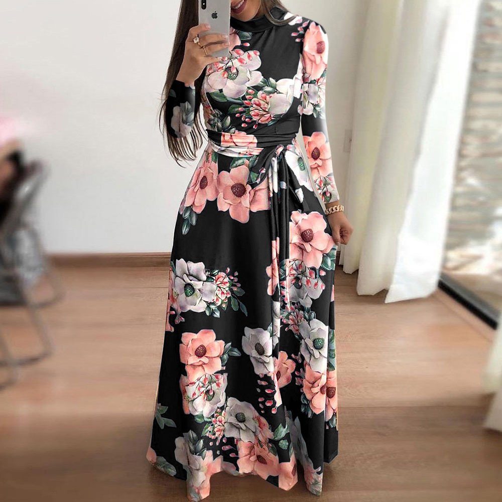 Printed tie dress - Image 3
