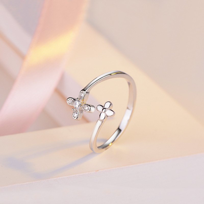 Diamond Ring Female Mouth Japanese And Korean Sweet Girl Heart Index Finger Ring - Image 7