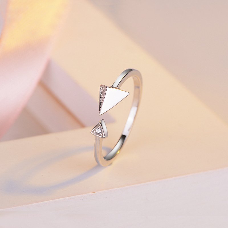 Diamond Ring Female Mouth Japanese And Korean Sweet Girl Heart Index Finger Ring - Image 3