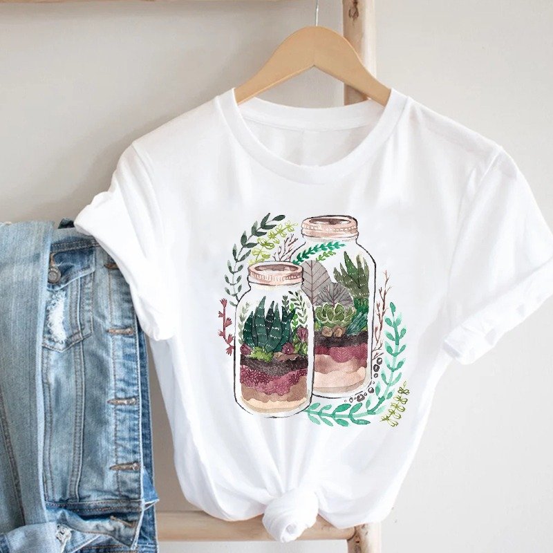 Women'S Short Sleeve T-Shirt With Butterfly Print - Image 7
