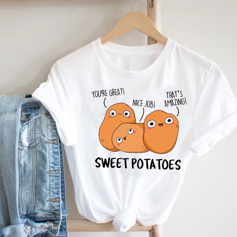 Women'S Short Sleeve T-Shirt With Butterfly Print