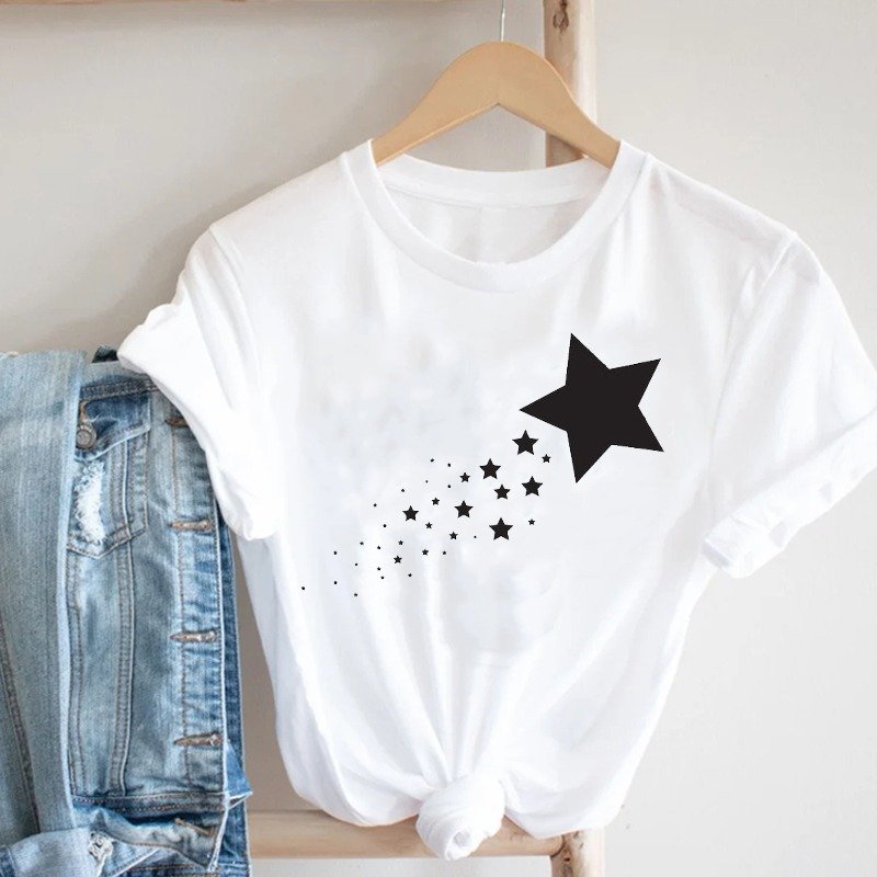 Women'S Short Sleeve T-Shirt With Butterfly Print - Image 2